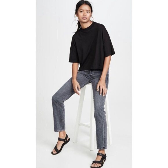 Goldsign Denim The Benefit High Rise Relaxed Straight Jeans Button Fly Size 24 - Picture 15 of 15